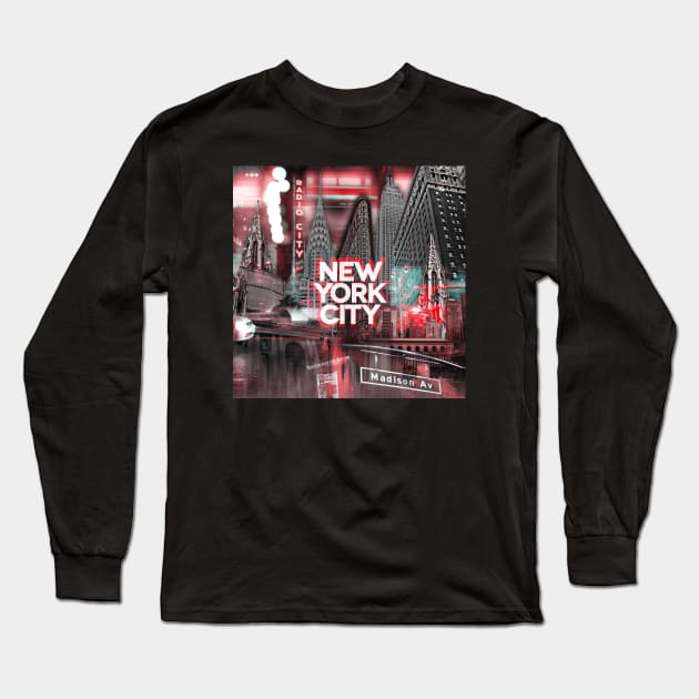 New York Long Sleeve T-Shirt by JavierMartinez